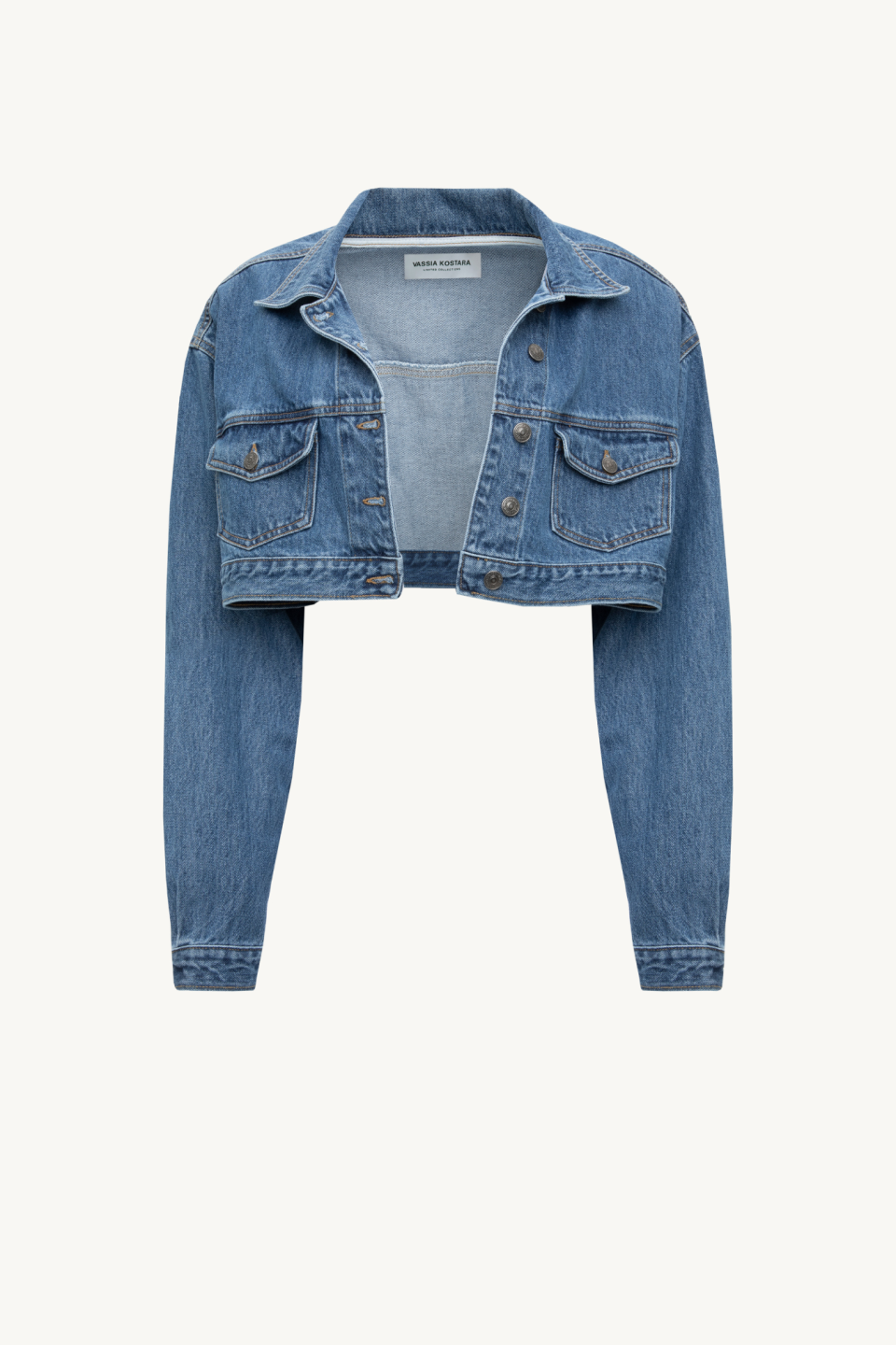 Jean jacket crop best sale